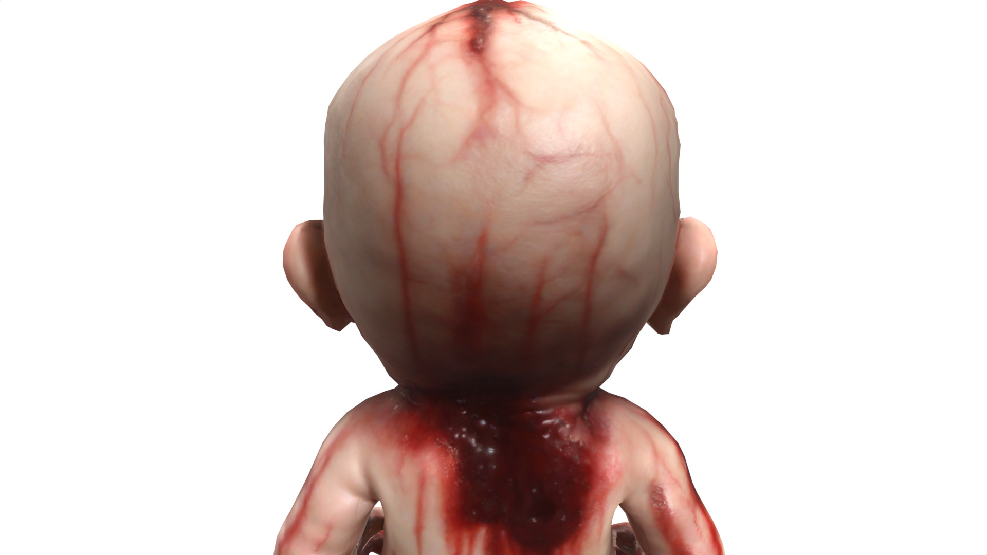 scary baby  Low-poly 3D model_7