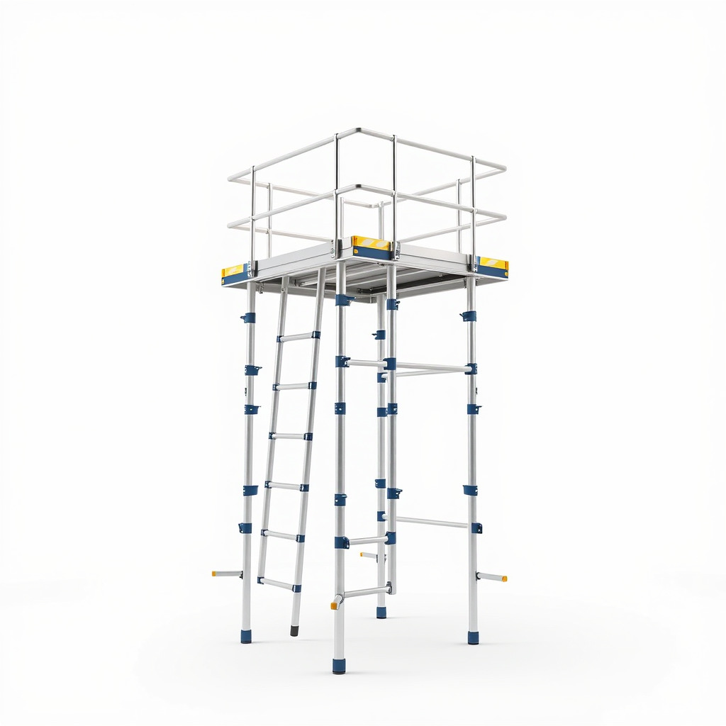 Modular Scaffold Ladder Heavy-Duty Metal Design model pack Low-poly 3D model_4