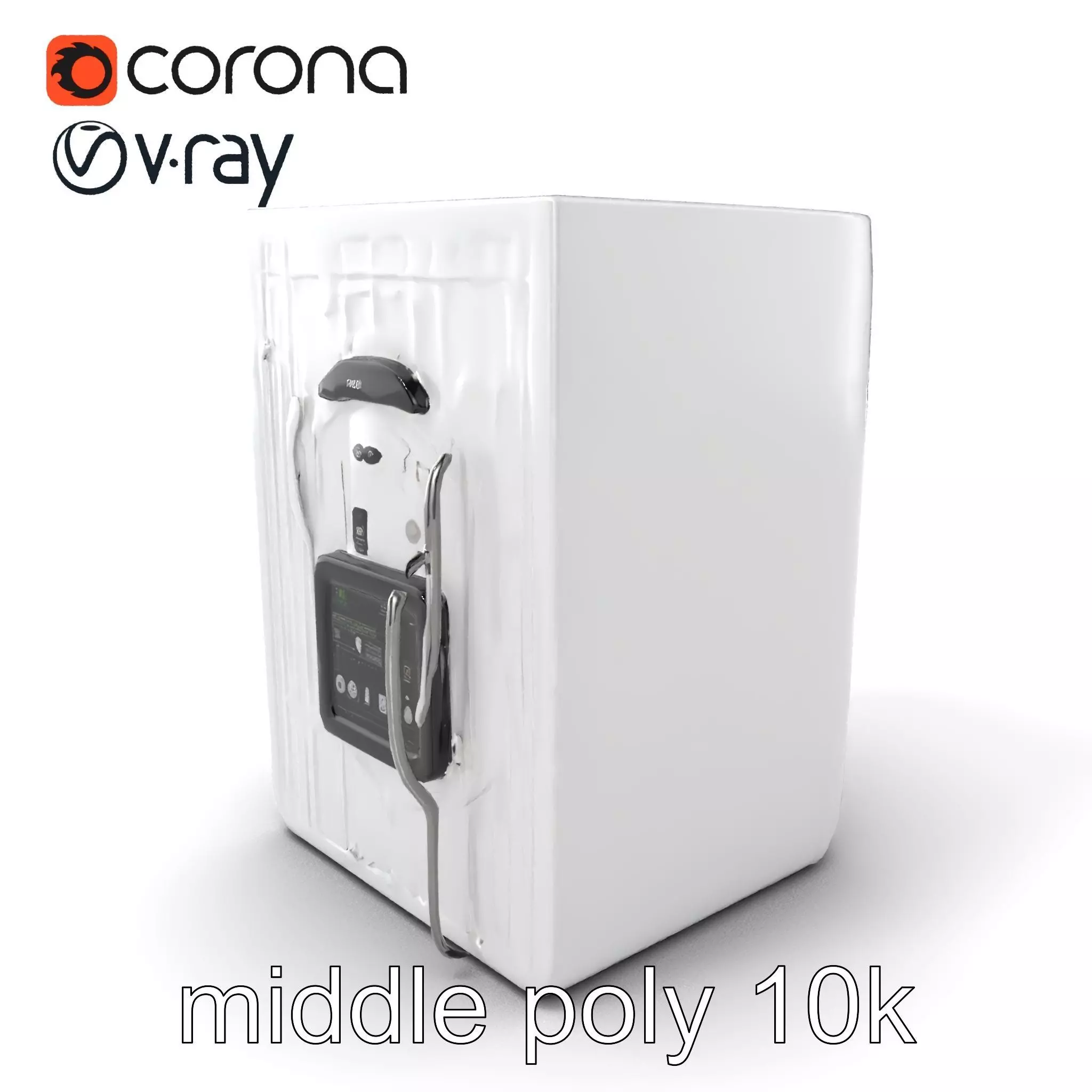 Futuristic Minimalist Laundry Wash Tower model pack Low-poly 3D model_0