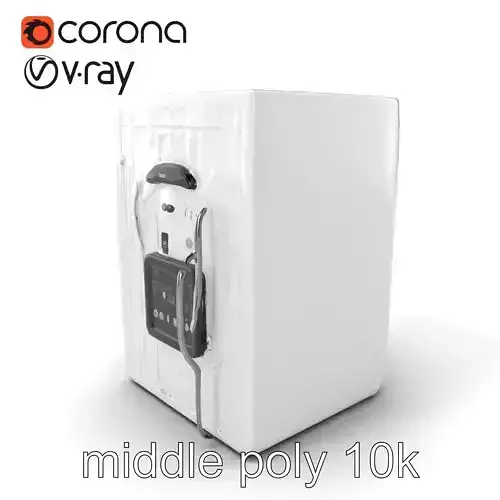 Futuristic Minimalist Laundry Wash Tower model pack Low-poly 3D model