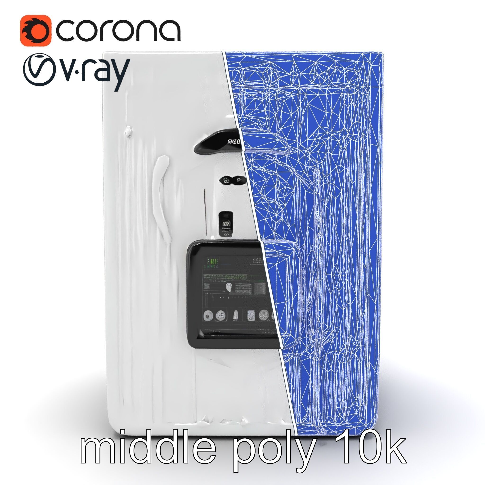 Futuristic Minimalist Laundry Wash Tower model pack Low-poly 3D model_30