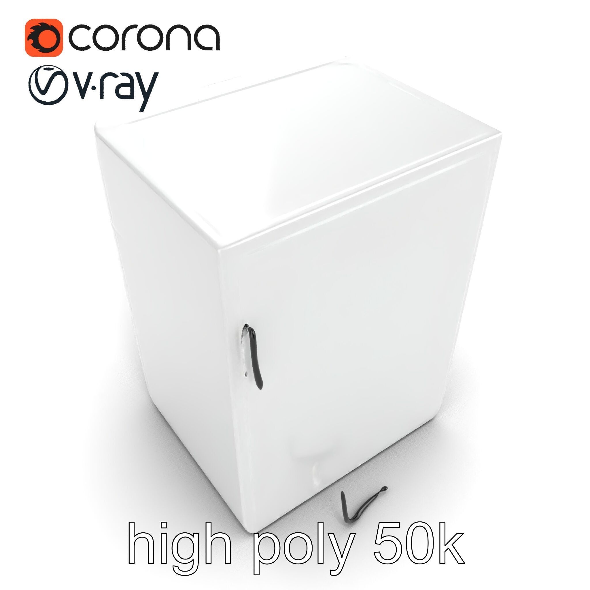 Futuristic Minimalist Laundry Wash Tower model pack Low-poly 3D model_26