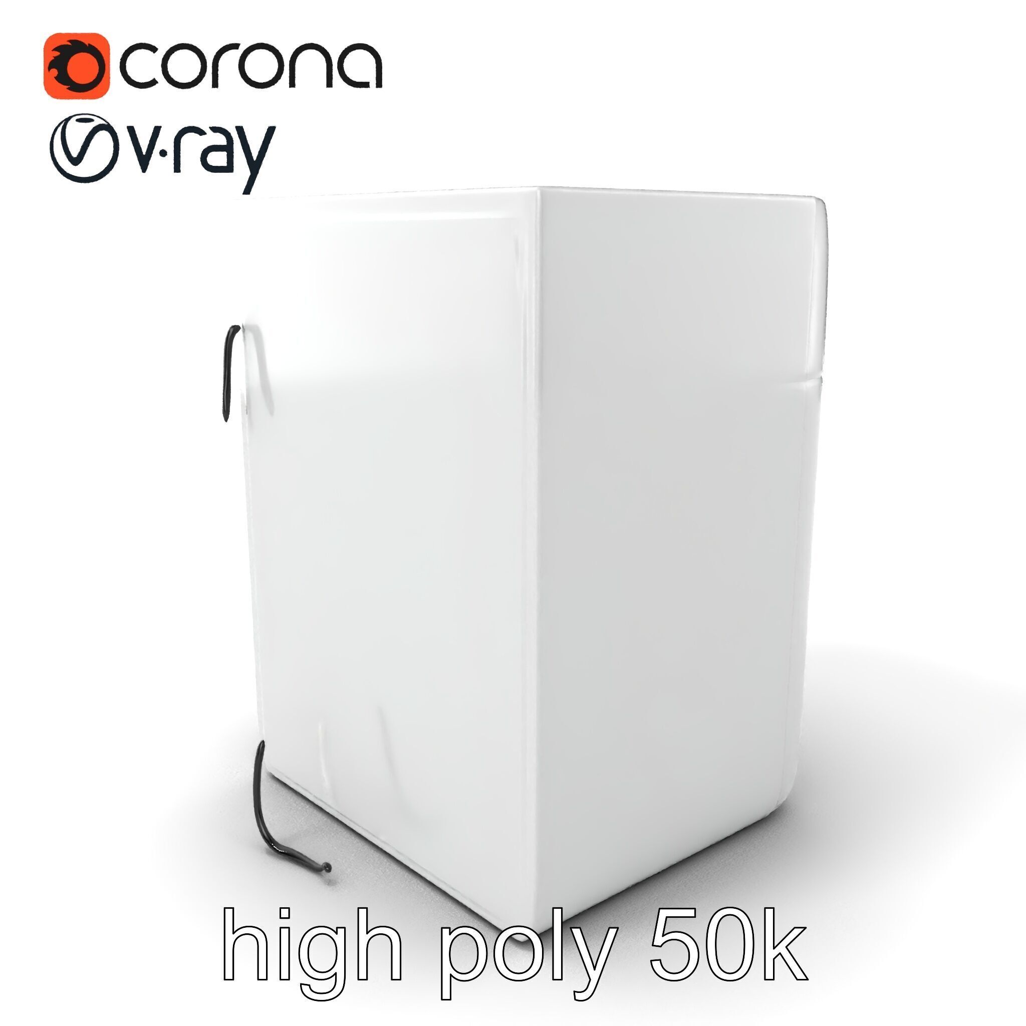 Futuristic Minimalist Laundry Wash Tower model pack Low-poly 3D model_2