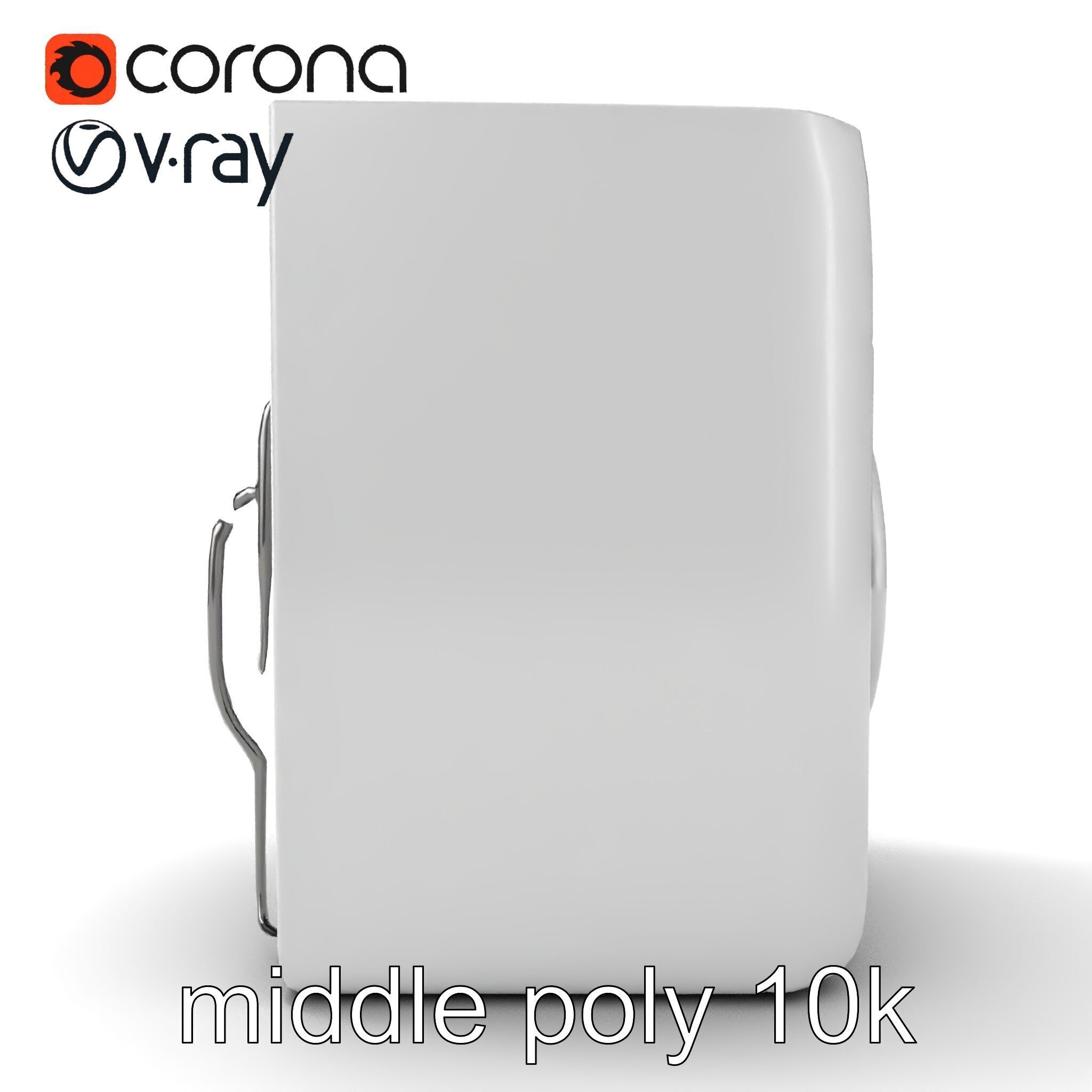 Futuristic Minimalist Laundry Wash Tower model pack Low-poly 3D model_29