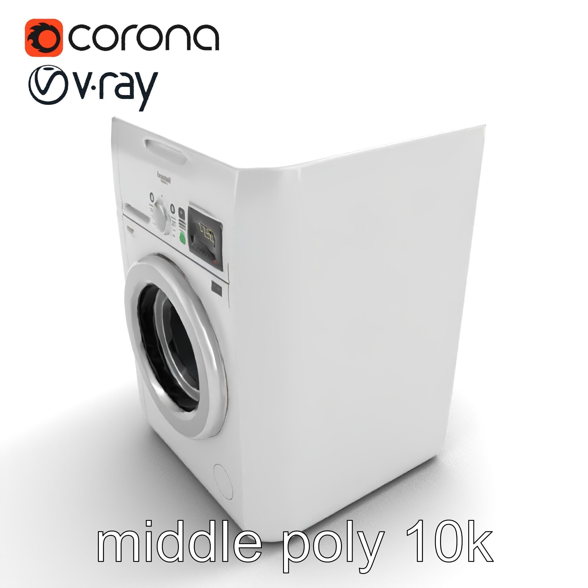 Futuristic Minimalist Laundry Wash Tower model pack Low-poly 3D model_8