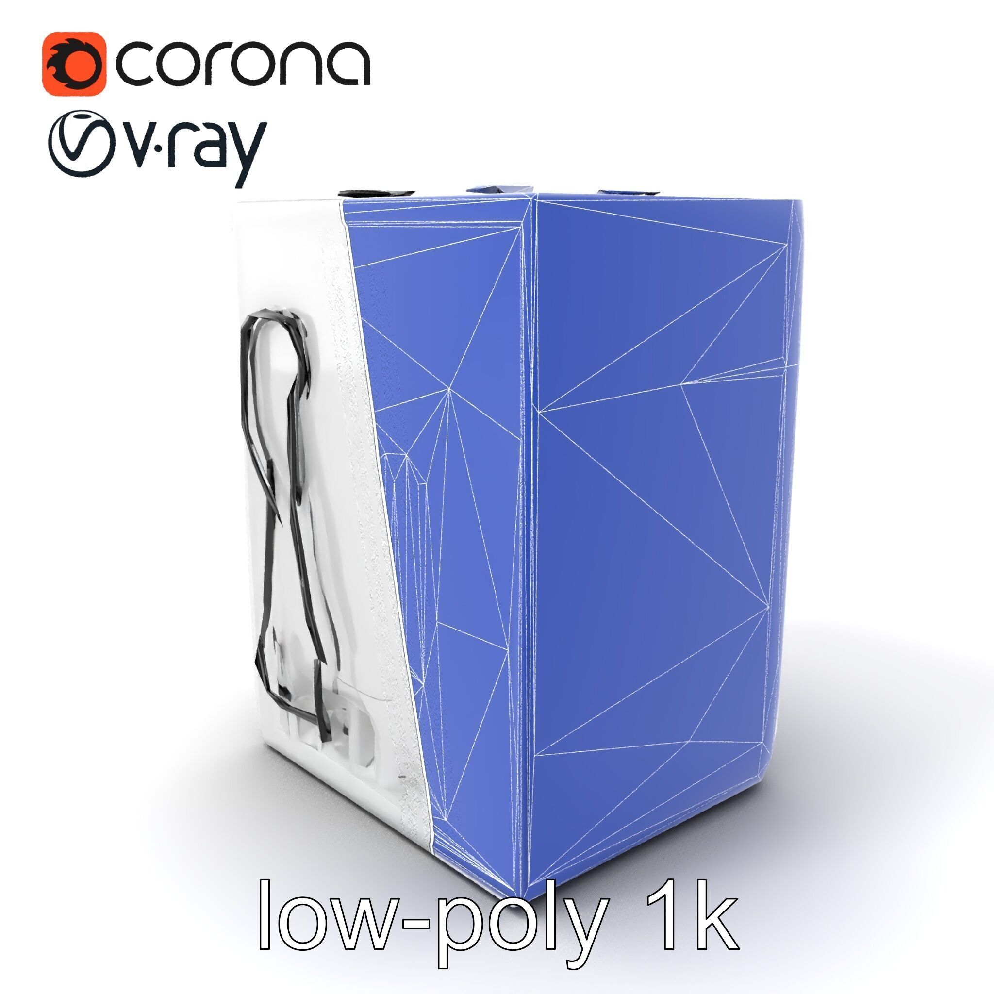 Futuristic Minimalist Laundry Wash Tower model pack Low-poly 3D model_7
