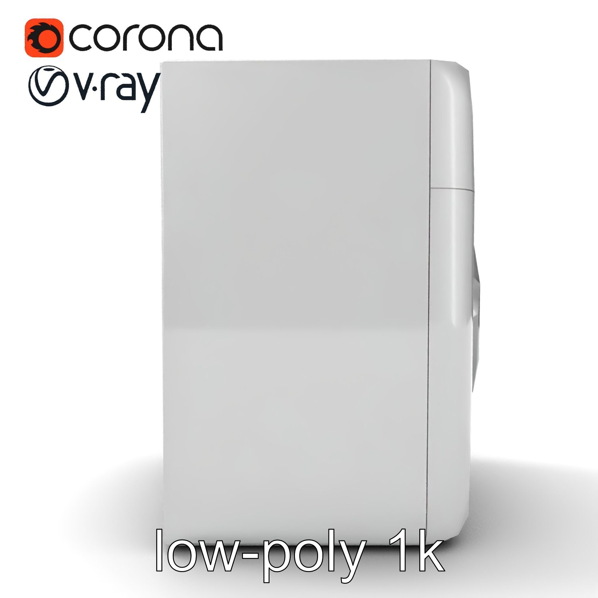 Futuristic Minimalist Laundry Wash Tower model pack Low-poly 3D model_14