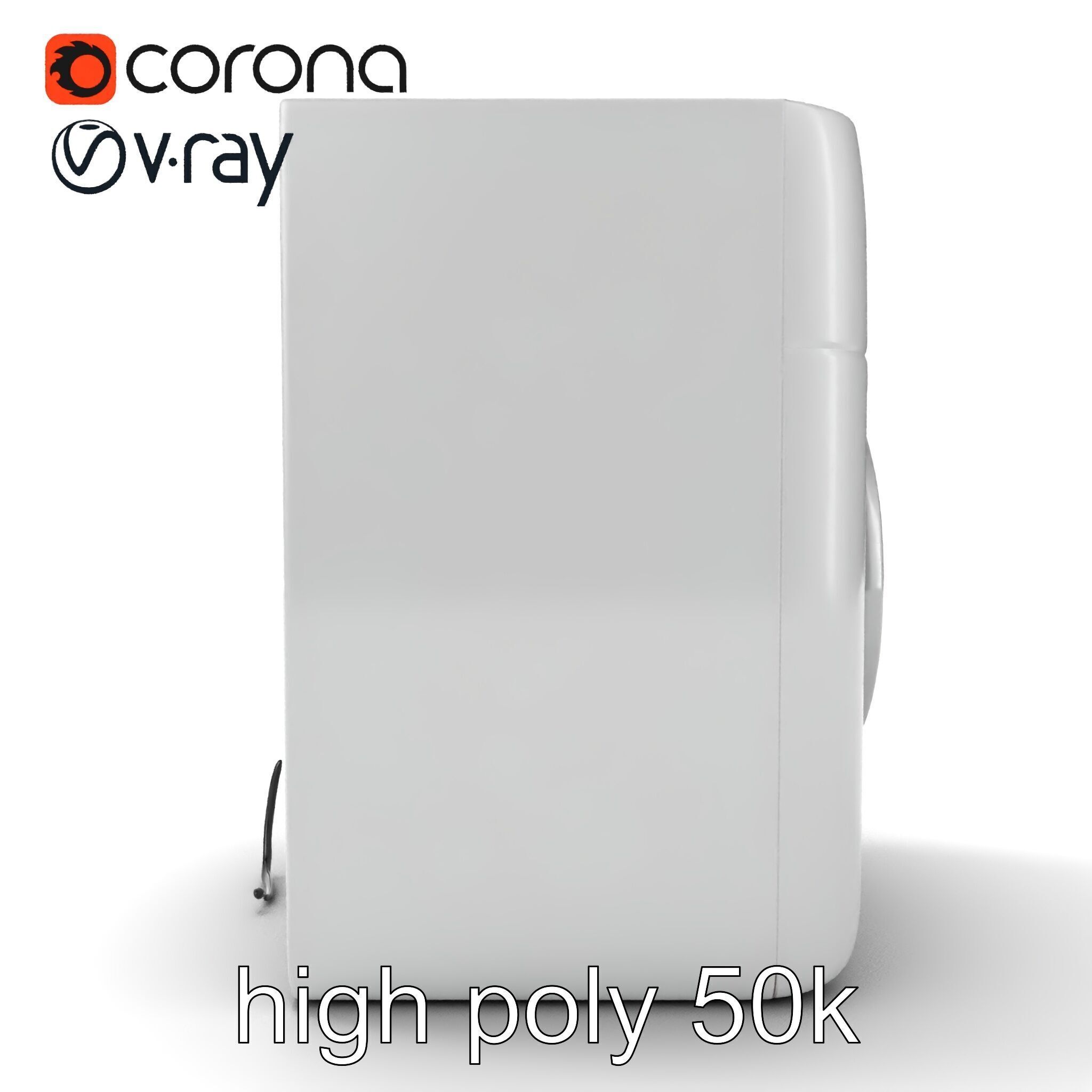 Futuristic Minimalist Laundry Wash Tower model pack Low-poly 3D model_17