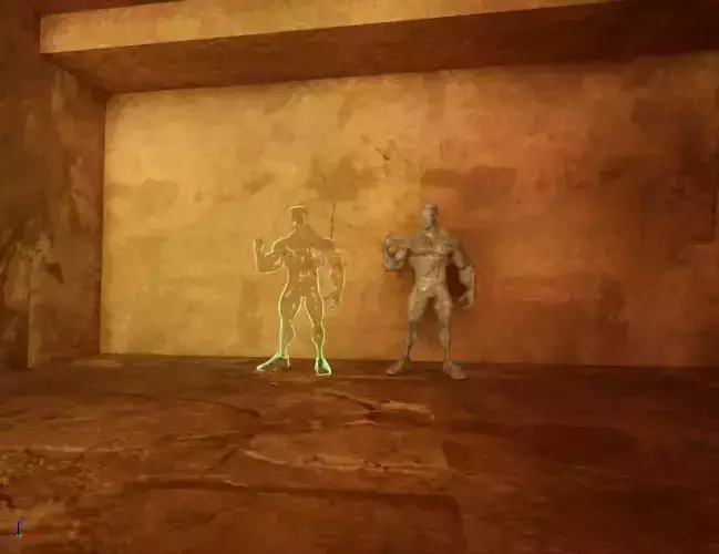 Cartoon Bodybuilding Statue