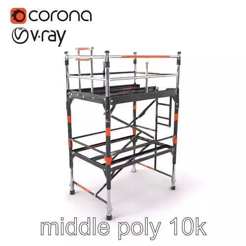 Industrial Scaffold Ladder Modular Platform model pack
