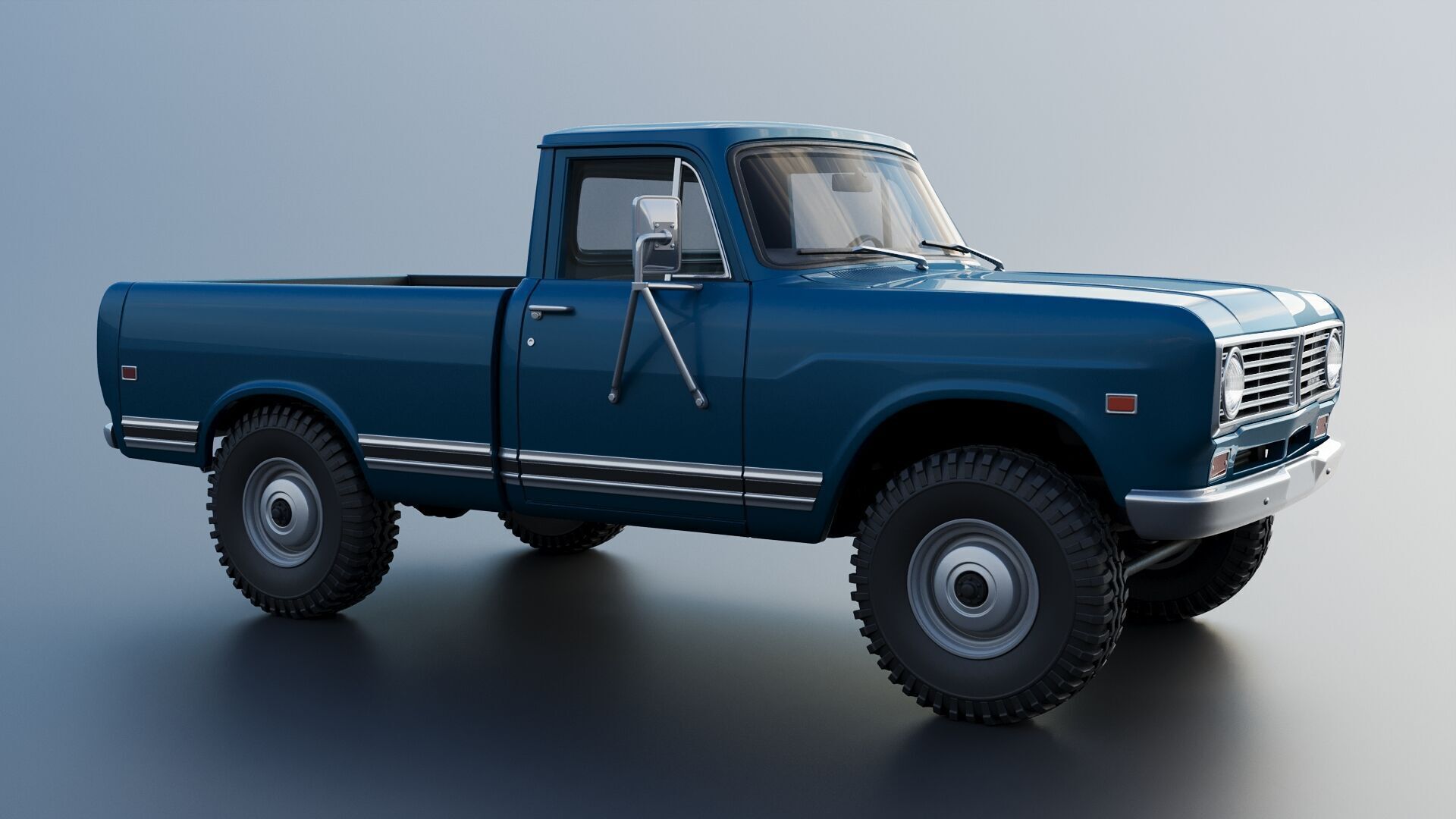 International Pickup 1972 3D print model_9