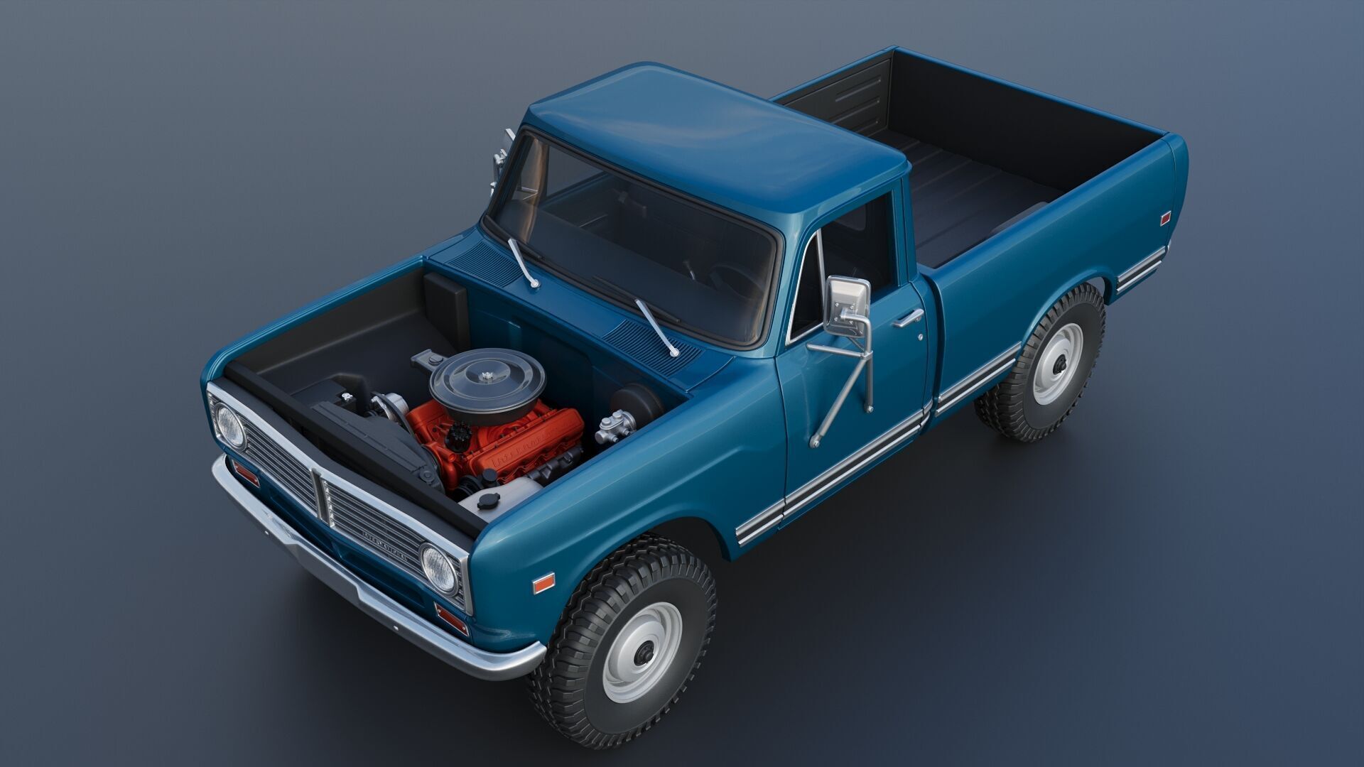 International Pickup 1972 3D print model_14