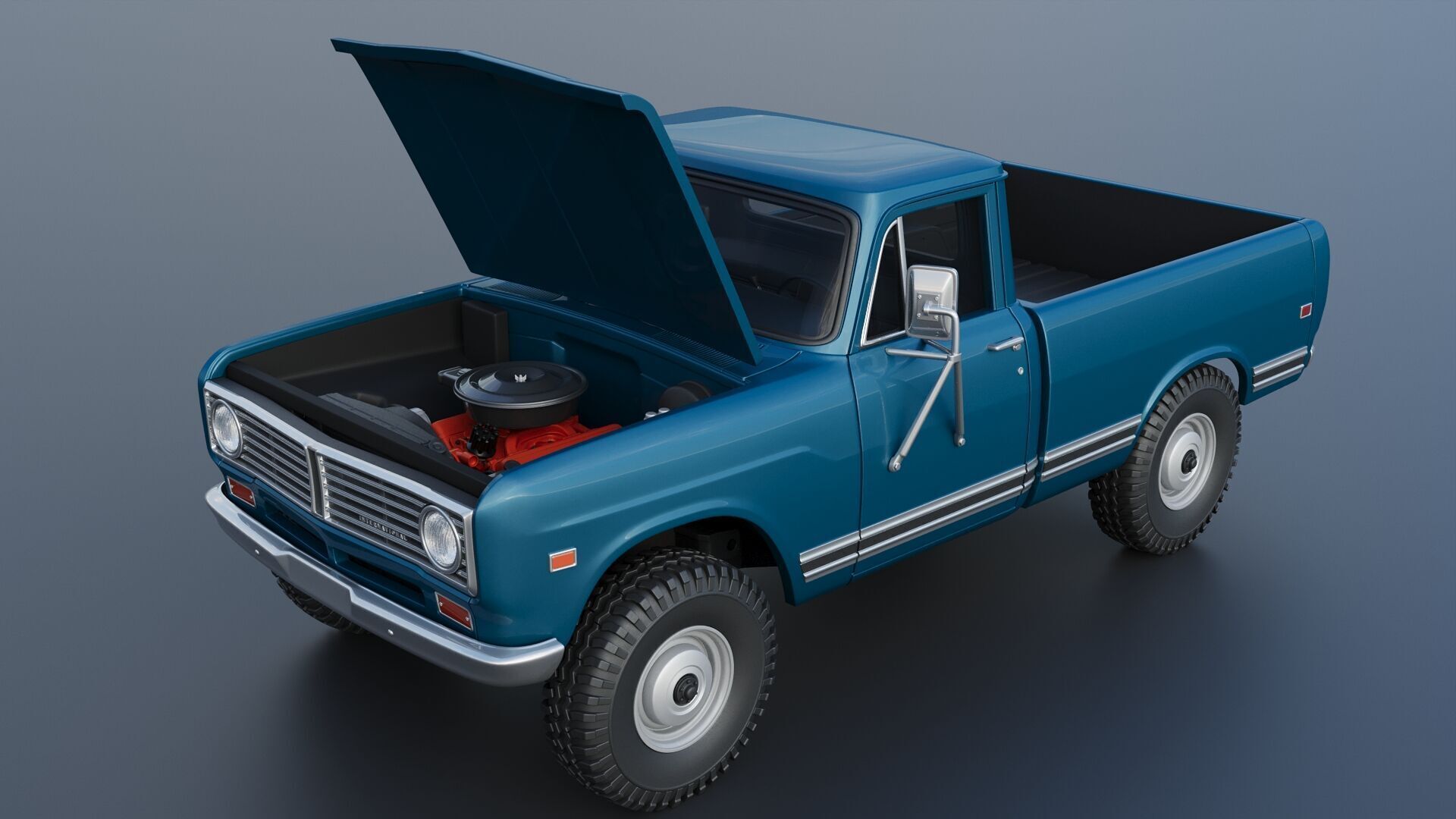 International Pickup 1972 3D print model_13