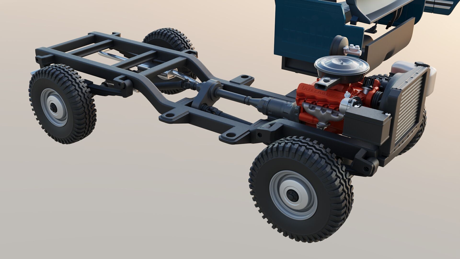 International Pickup 1972 3D print model_29