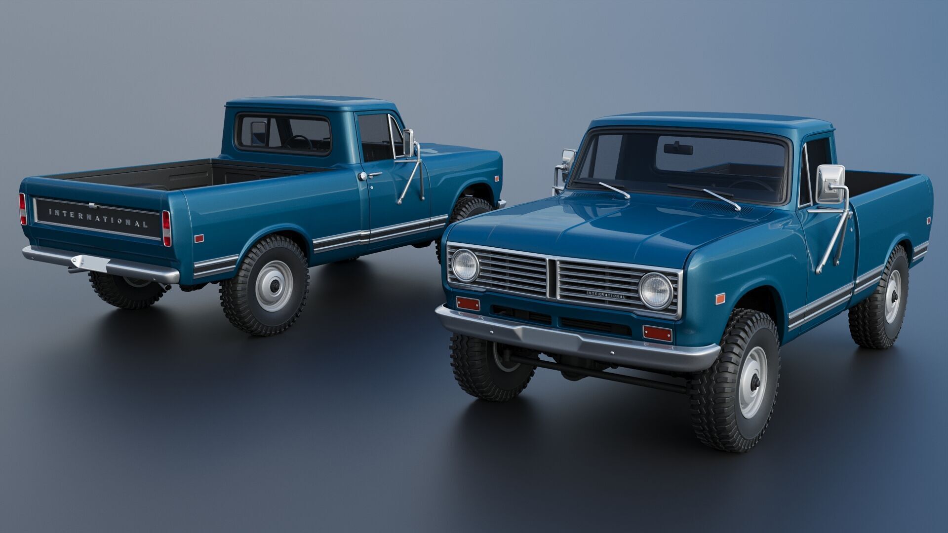 International Pickup 1972 3D print model_1