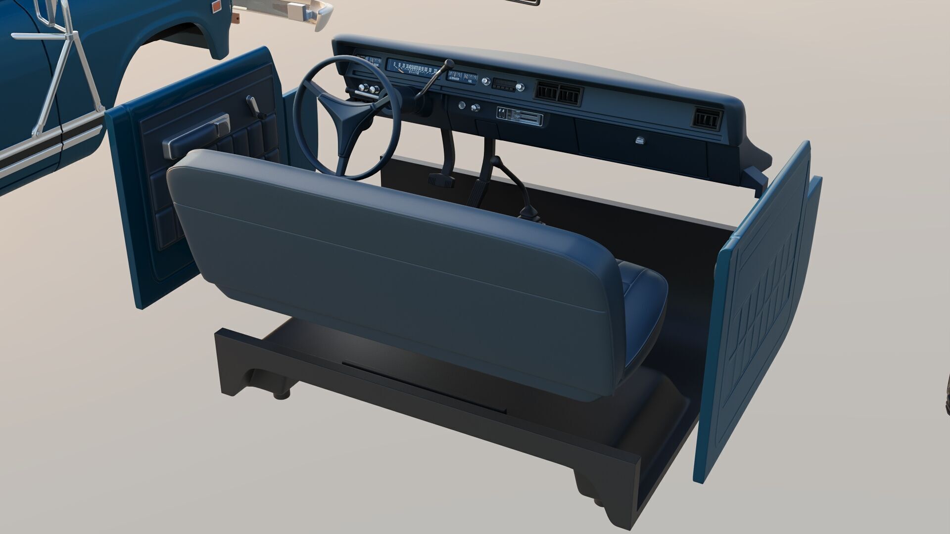 International Pickup 1972 3D print model_27