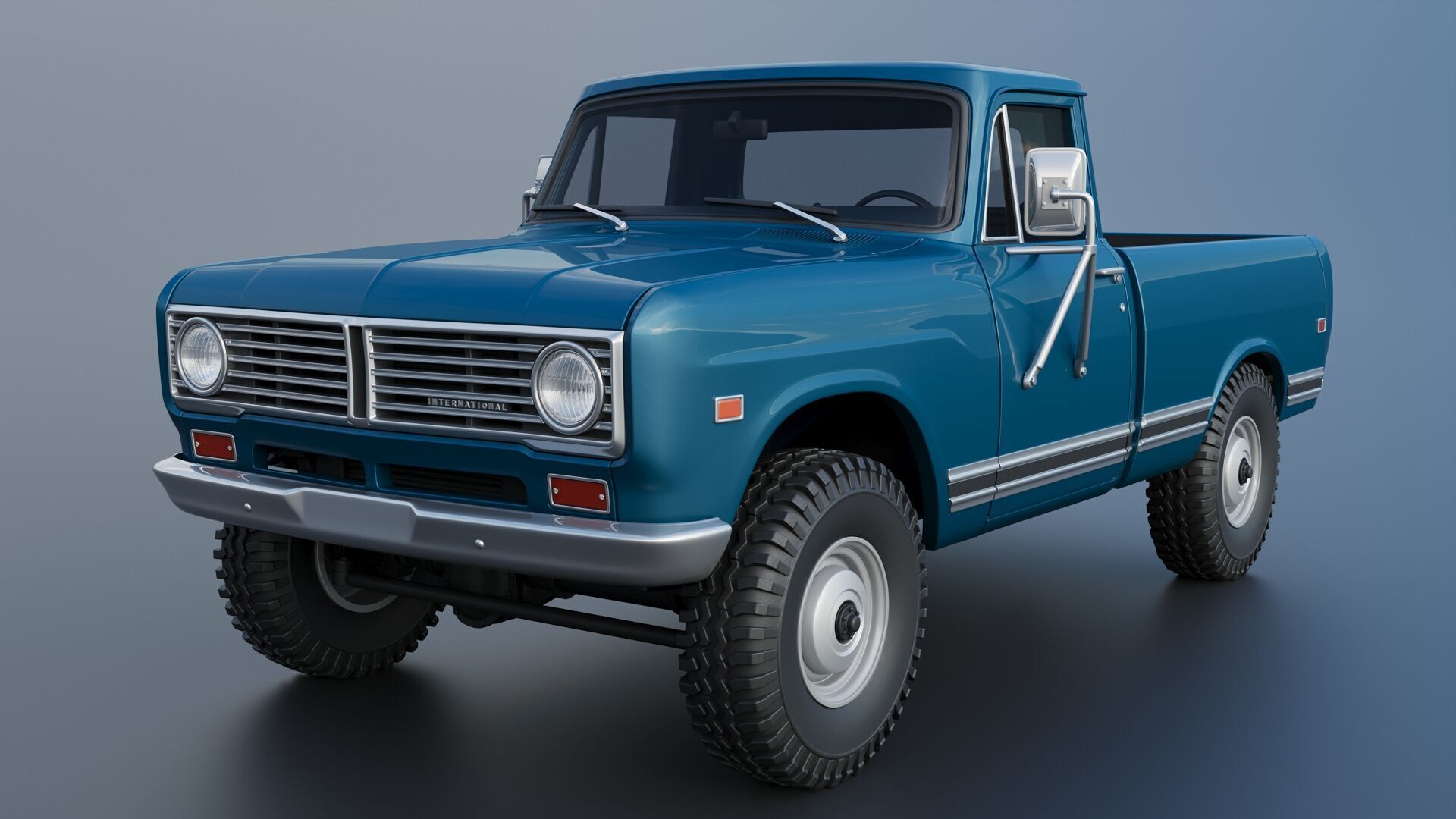 International Pickup 1972 3D print model_2