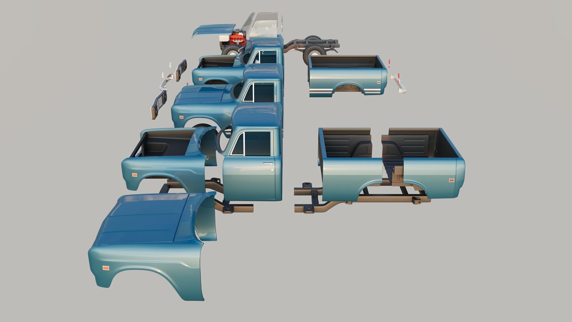 International Pickup 1972 3D print model_18