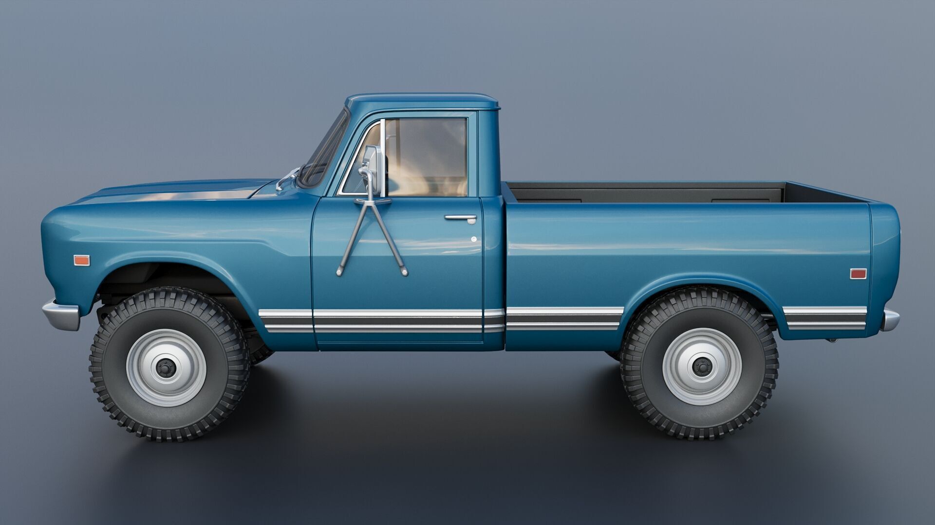 International Pickup 1972 3D print model_3