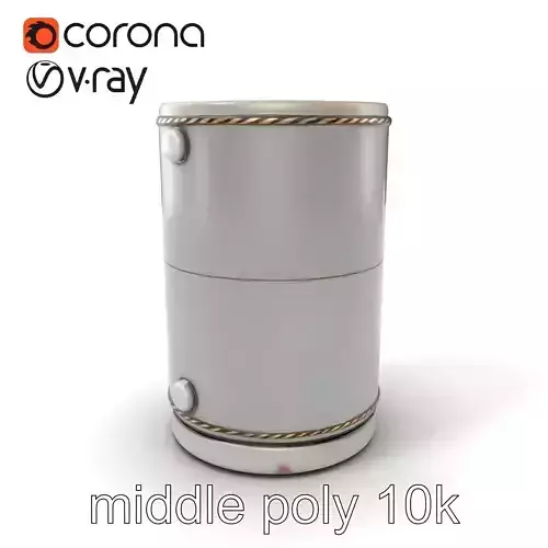 Industrial Cylinder with Rivets model pack Low-poly 3D model