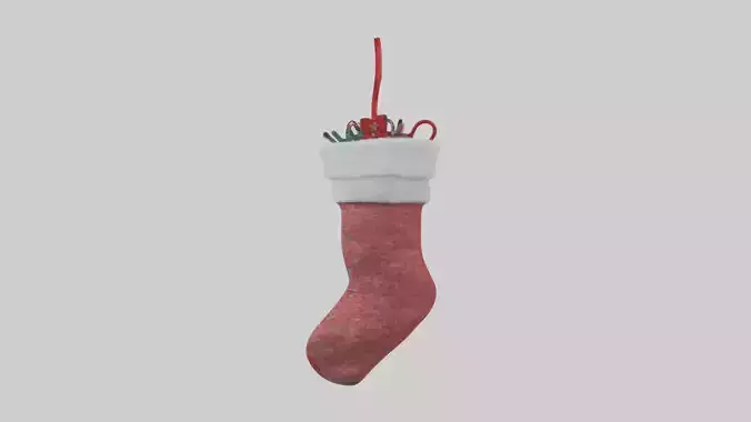 Holiday Stocking model Low-poly 3D model