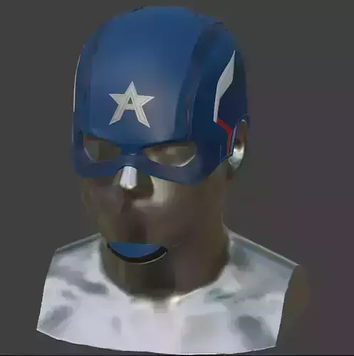 Captain america us agent helmet 3D model