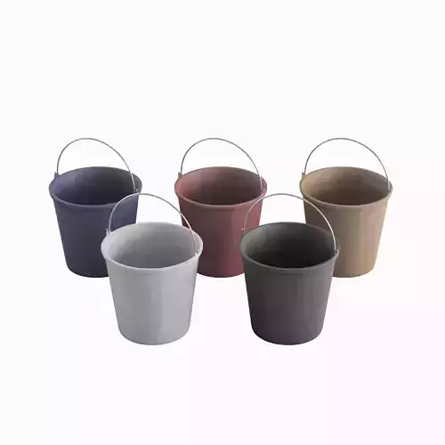Industrial Plastic Bucket C Set 3D model