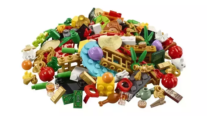 TwindBricks3D - 40605 Lunar New Year VIP Add-On Pack 3D print model