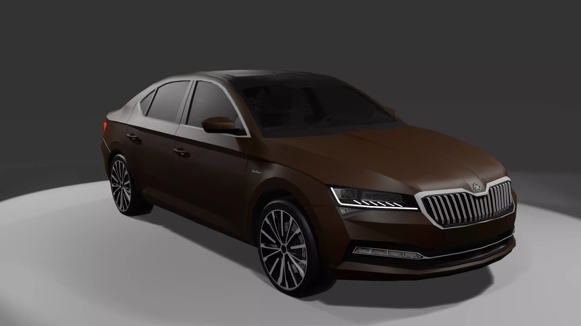 Skoda Superb LK Low-poly 3D model