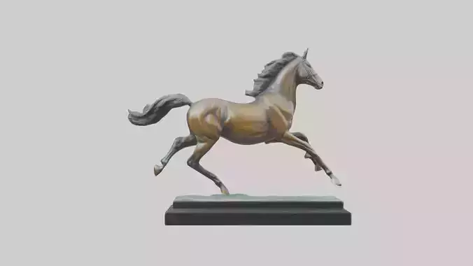 Horse Racing Statue model