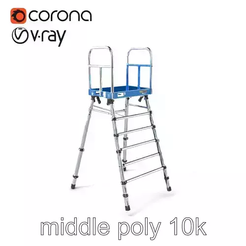 Versatile Scaffold Ladder 3D Model Pack with Ergonomic Design