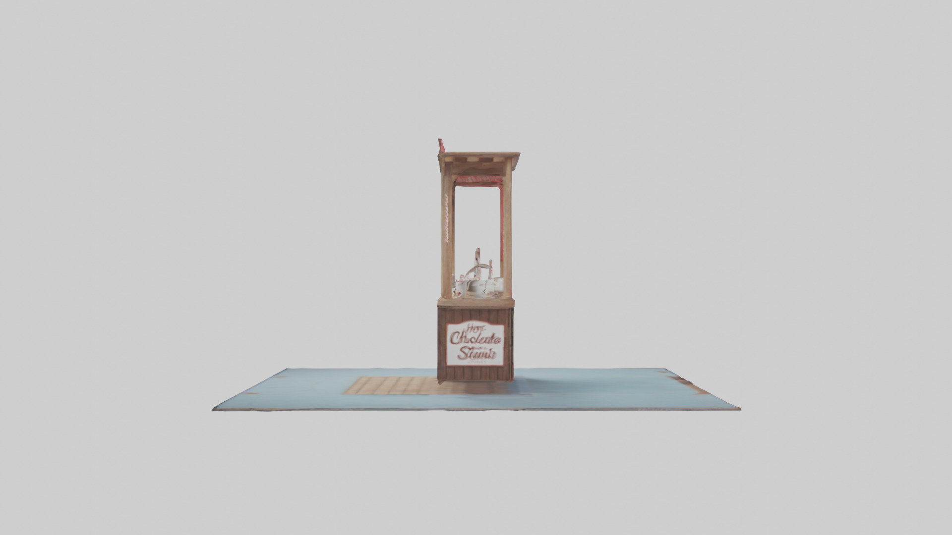Hot Chocolate Stand model Low-poly 3D model_12