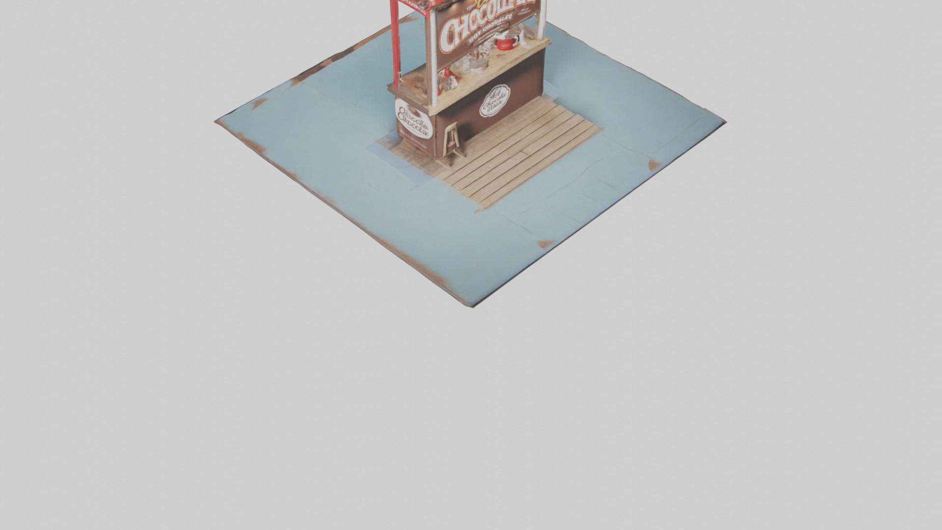 Hot Chocolate Stand model Low-poly 3D model_6