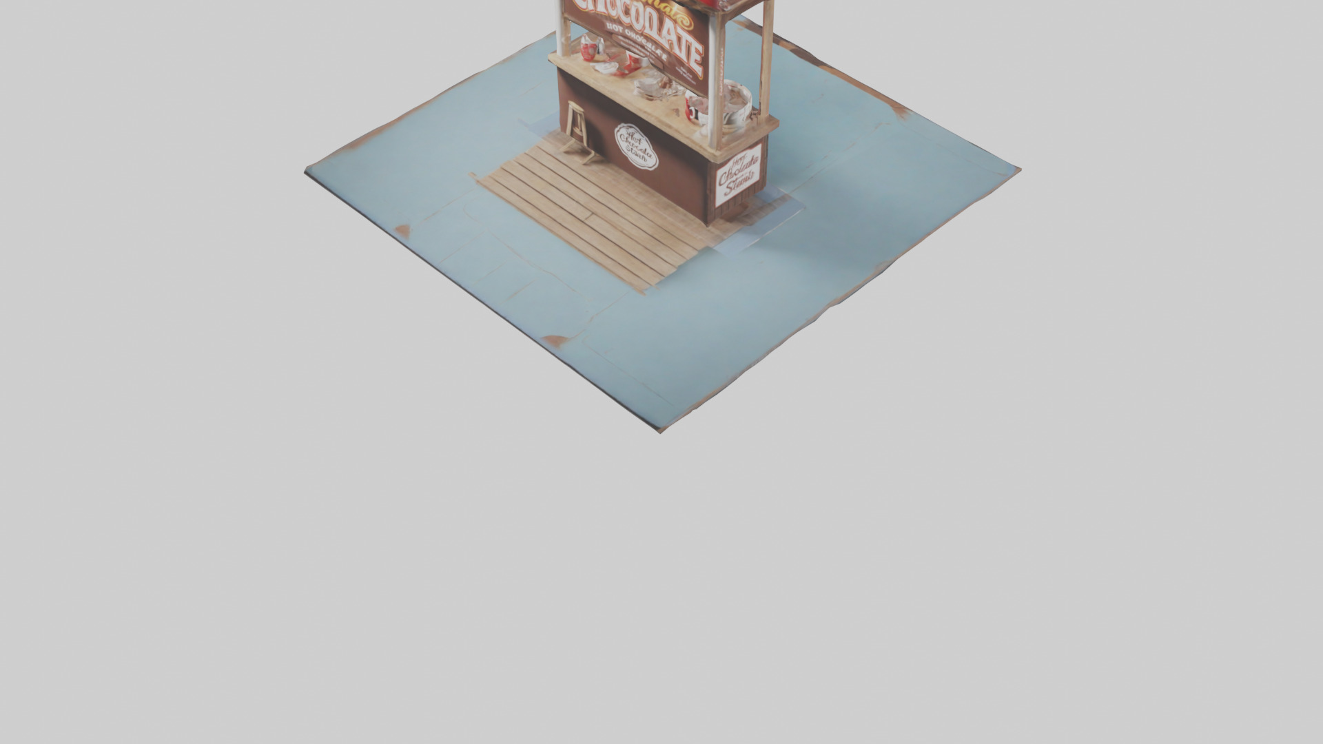 Hot Chocolate Stand model Low-poly 3D model_5