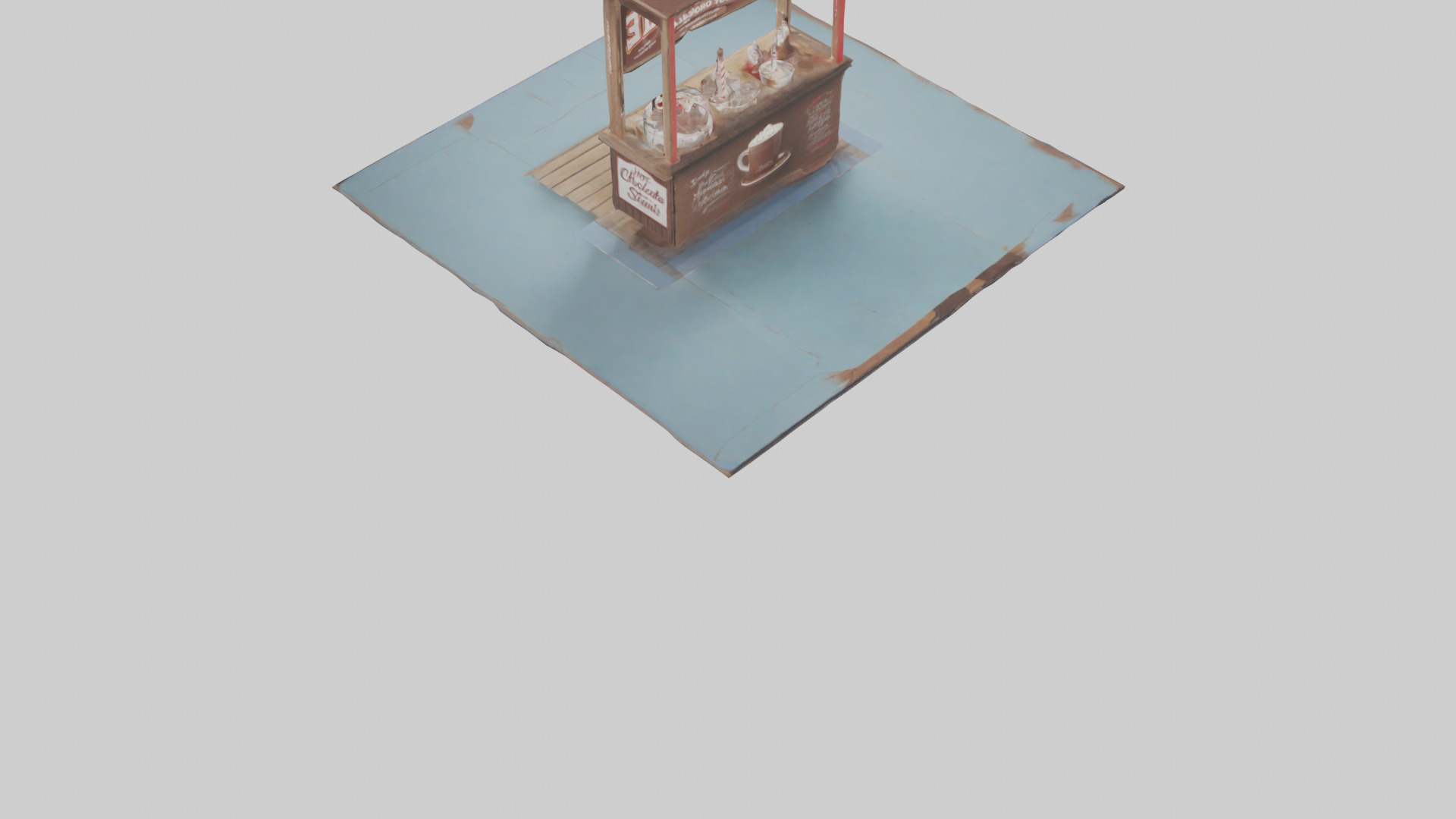 Hot Chocolate Stand model Low-poly 3D model_3