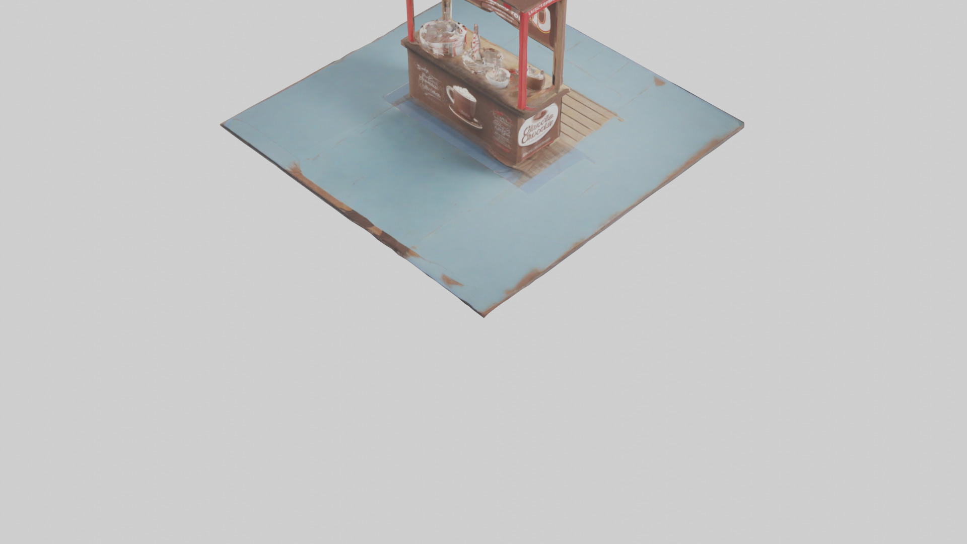 Hot Chocolate Stand model Low-poly 3D model_4