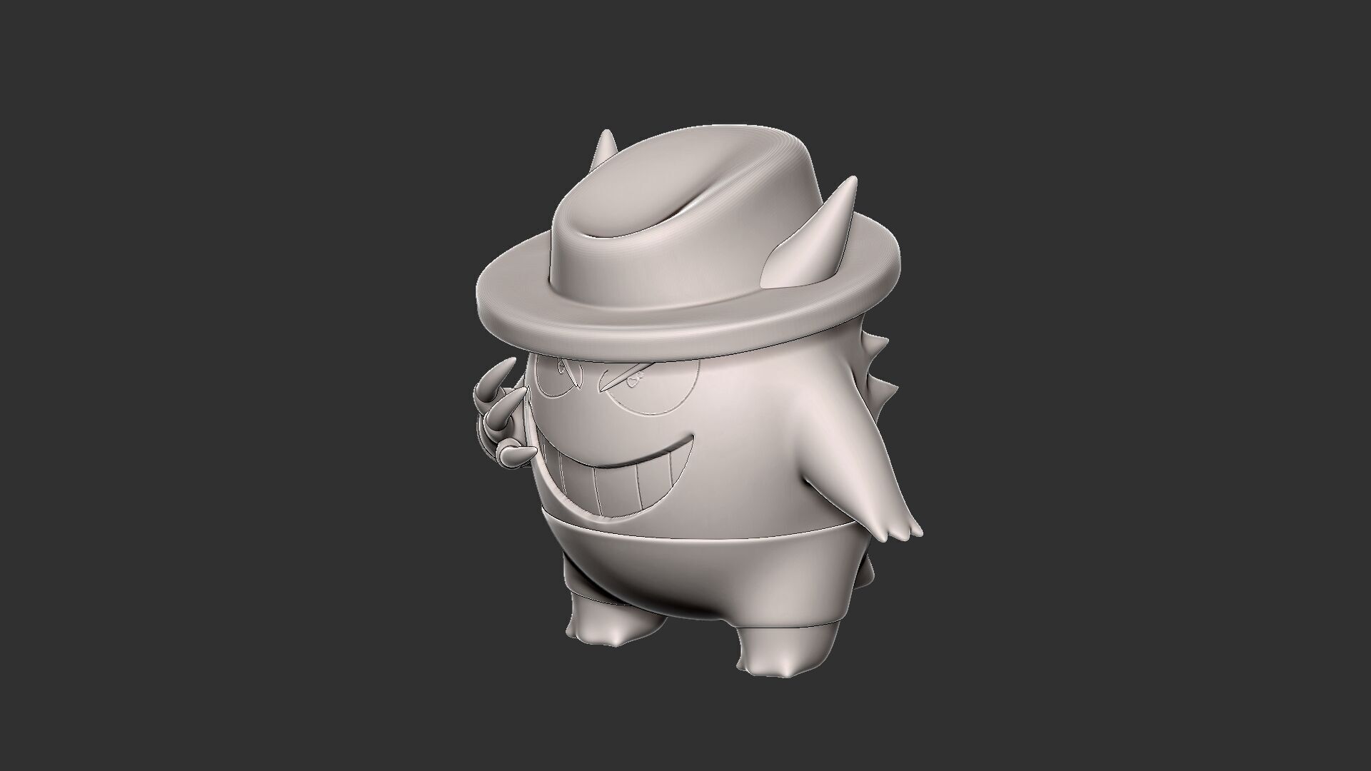 Gengar halloween style 3D print model_4