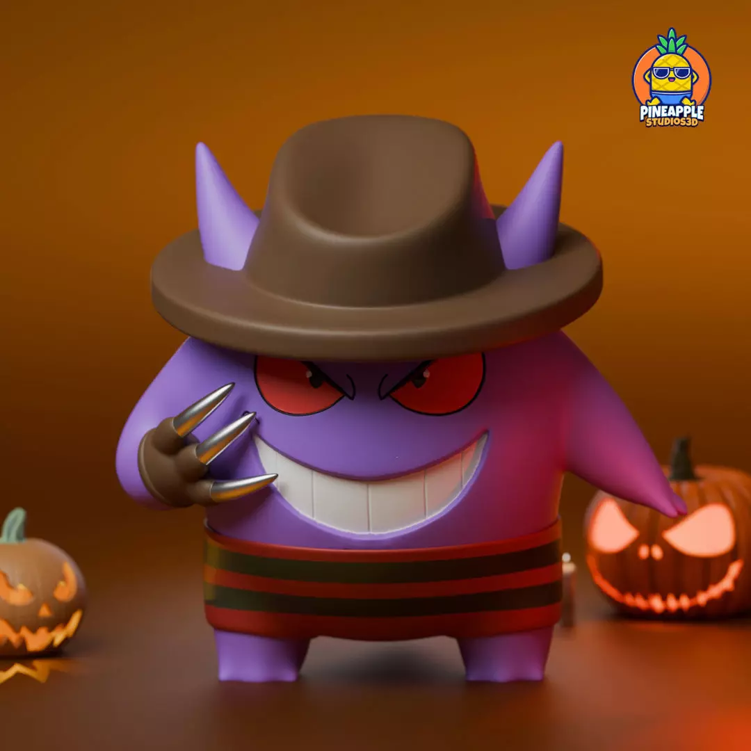 Gengar halloween style 3D print model_0