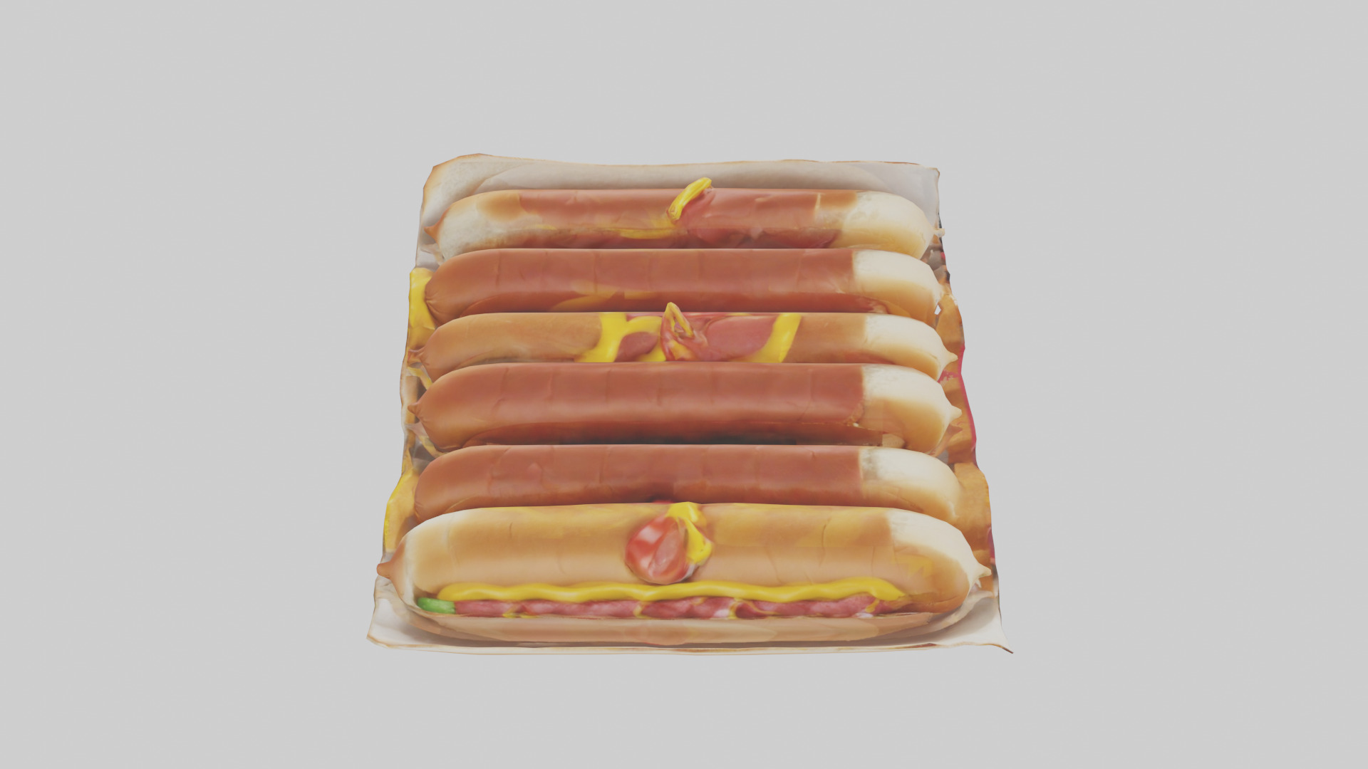 Hot Dog Pack model Low-poly 3D model_18