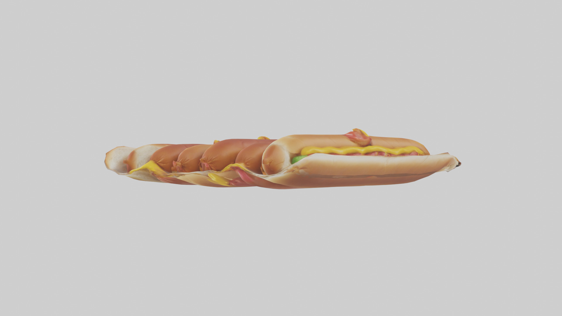 Hot Dog Pack model Low-poly 3D model_4