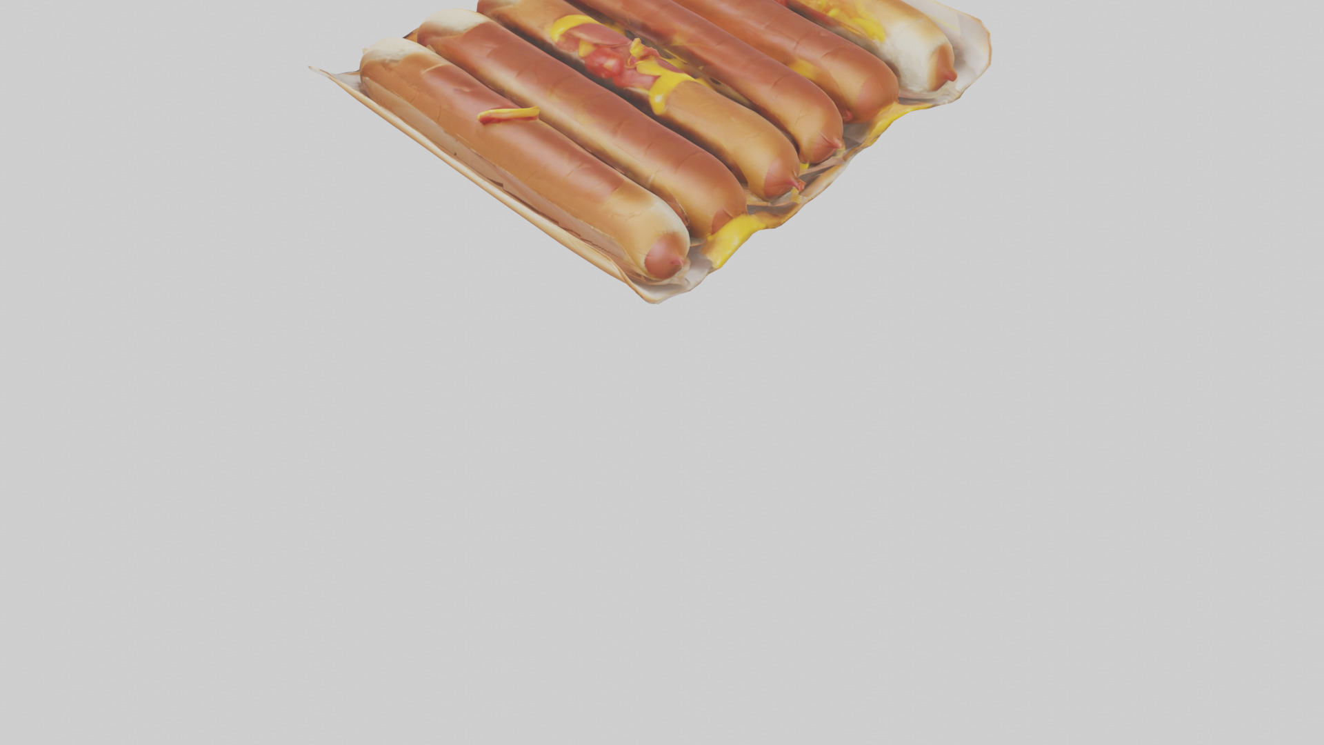 Hot Dog Pack model Low-poly 3D model_5