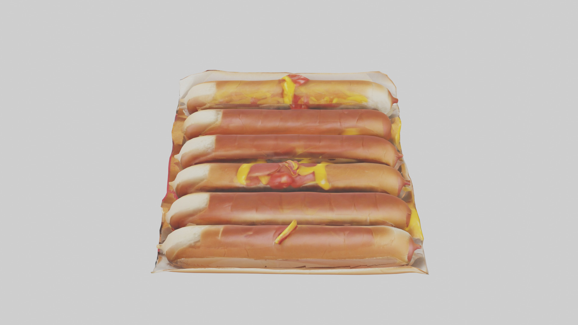 Hot Dog Pack model Low-poly 3D model_17