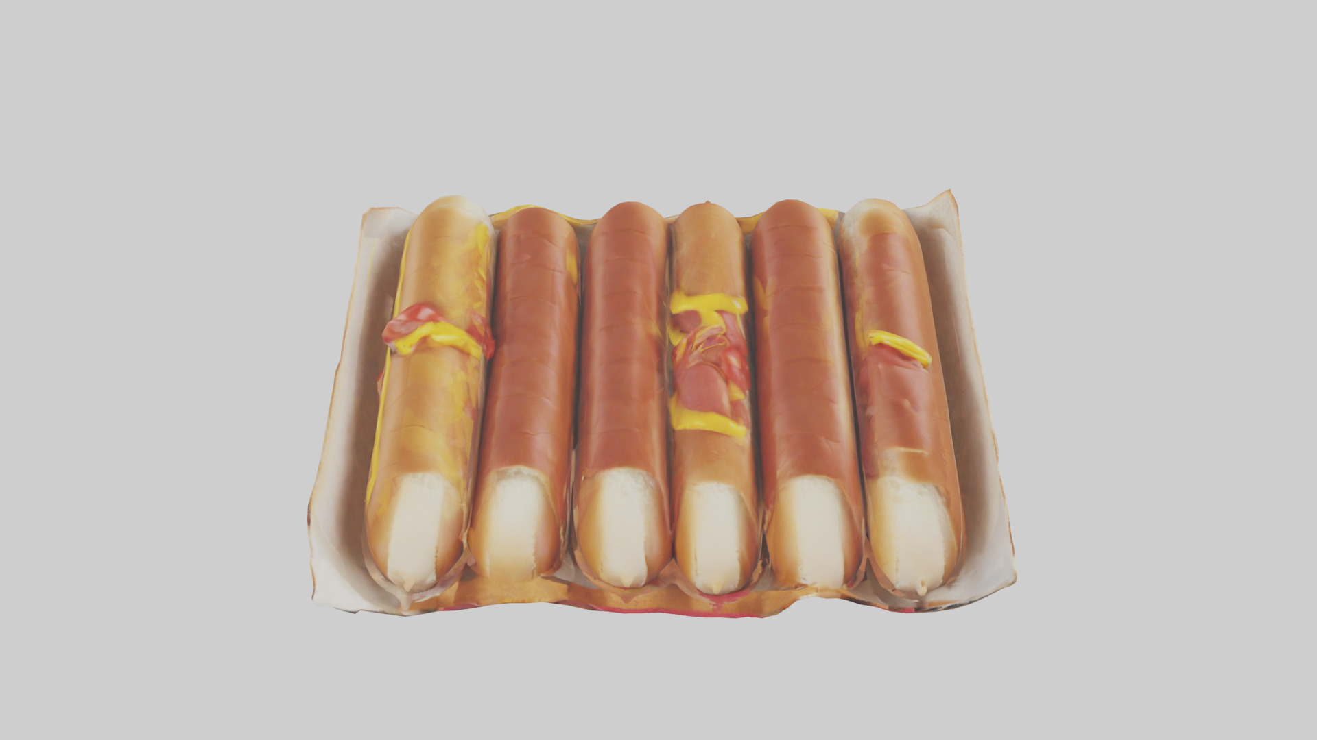 Hot Dog Pack model Low-poly 3D model_16