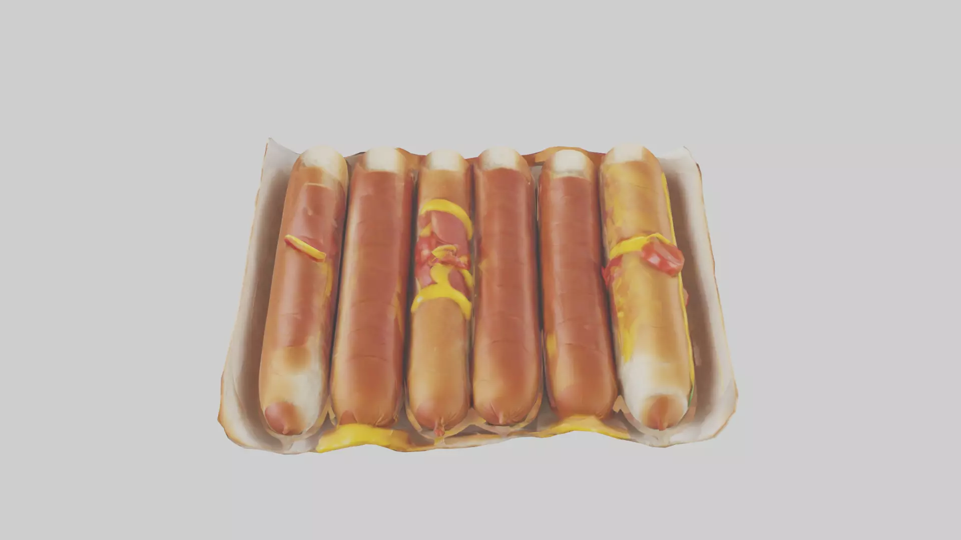 Hot Dog Pack model Low-poly 3D model_0