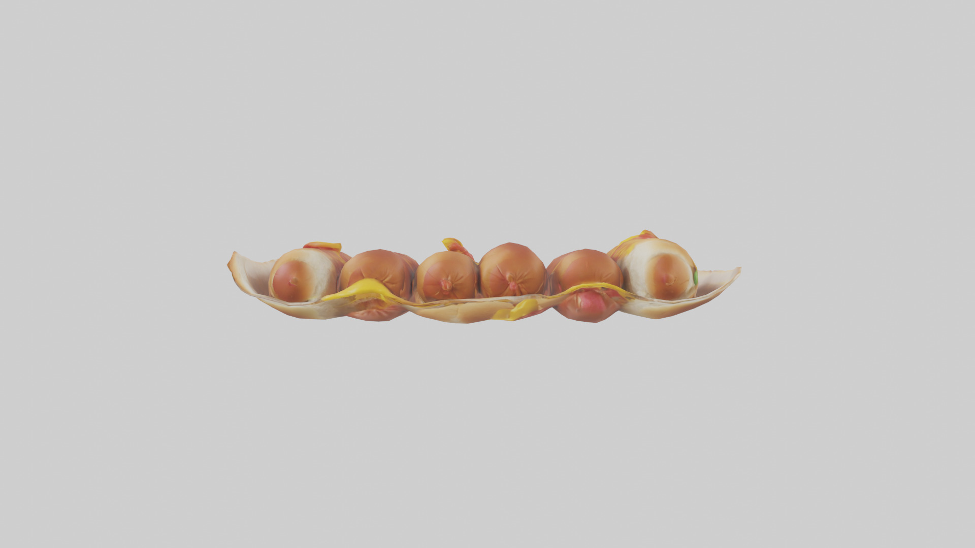 Hot Dog Pack model Low-poly 3D model_2