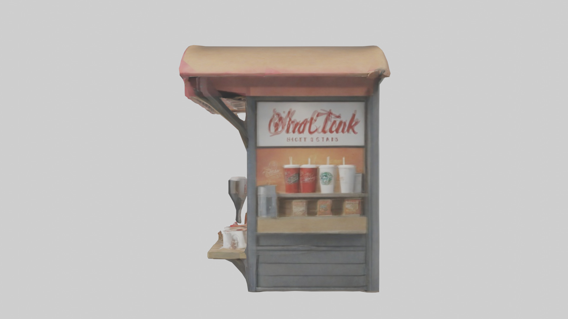 Hot Drink Stand model Low-poly 3D model_12