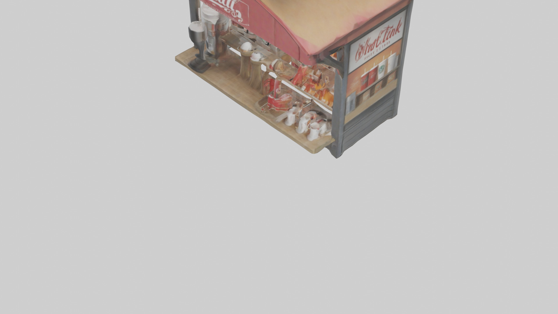 Hot Drink Stand model Low-poly 3D model_5