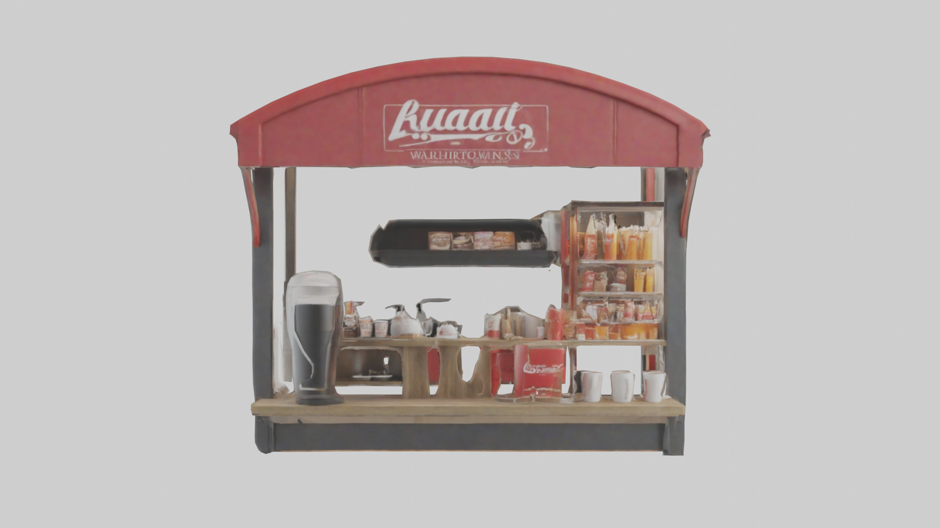 Hot Drink Stand model Low-poly 3D model_9