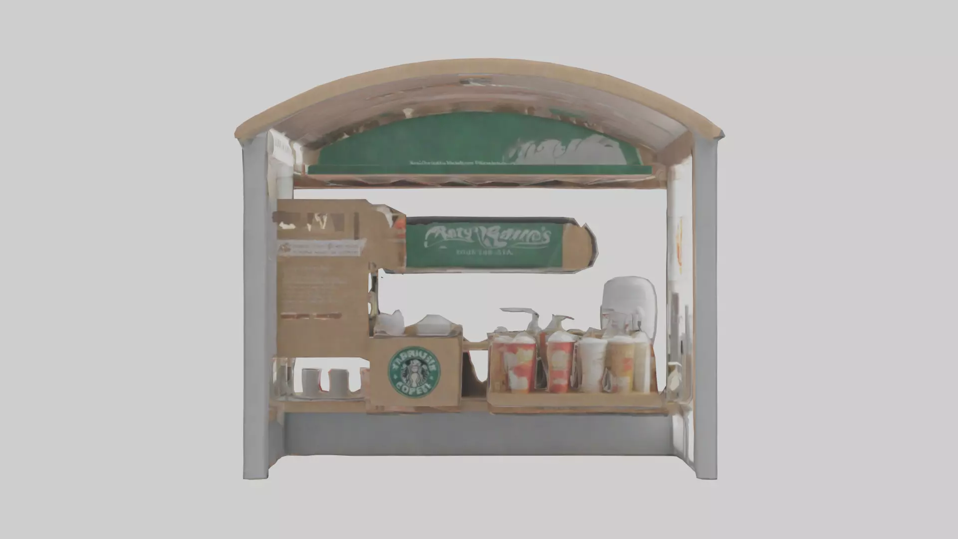 Hot Drink Stand model Low-poly 3D model_0