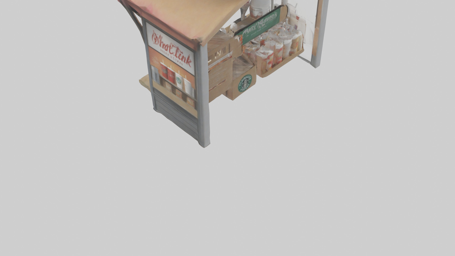 Hot Drink Stand model Low-poly 3D model_3